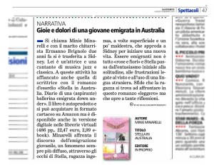 Stella in Australia su La Stampa